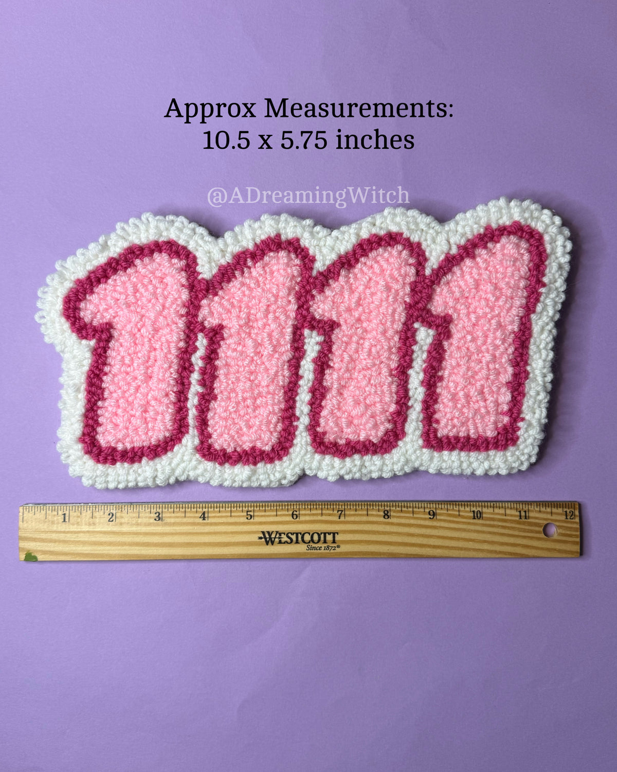 1111 Angel Number Punch Needle Rug