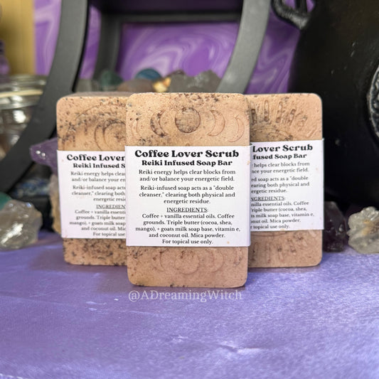 Coffee Scrub Soap Bar | Reiki Infused