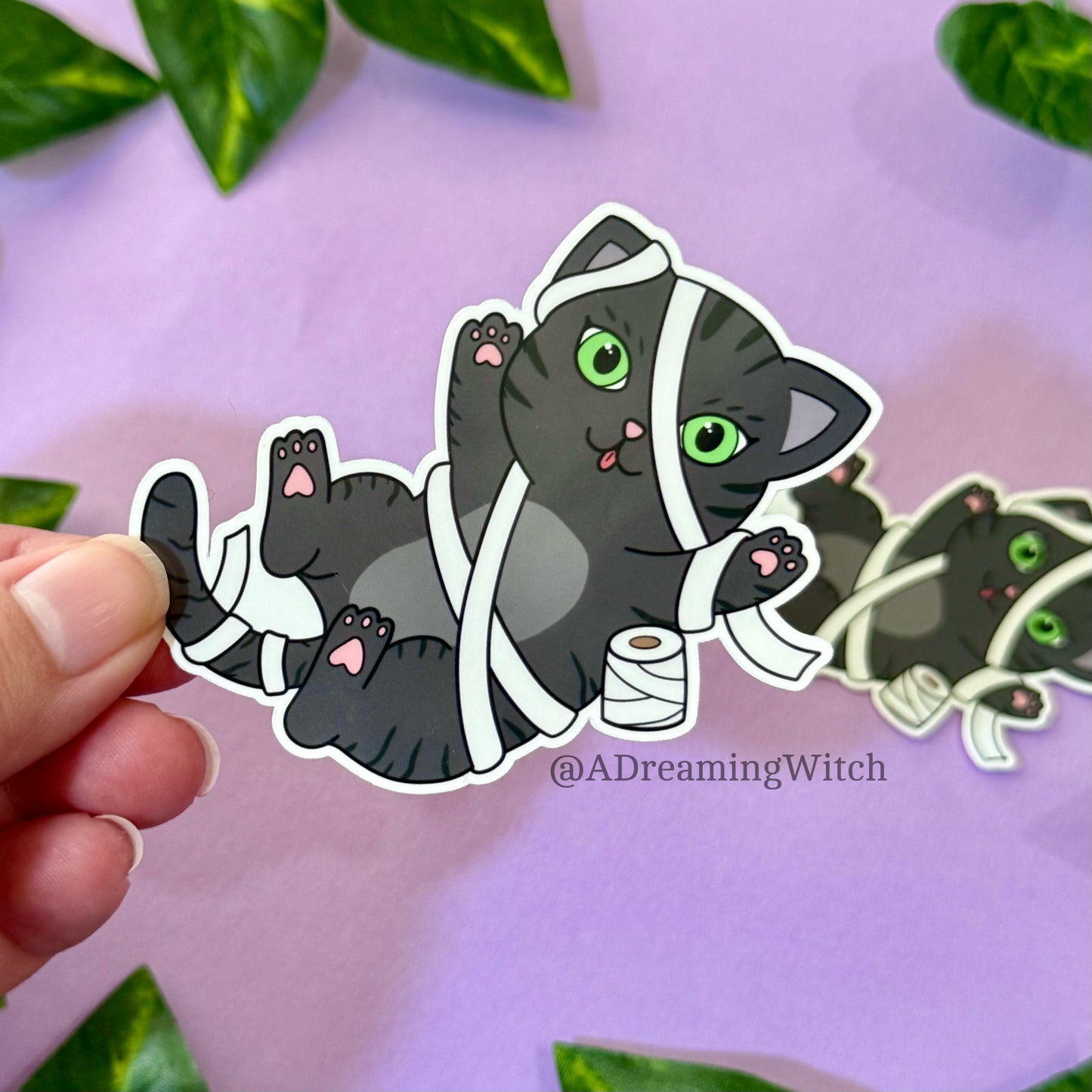 Halloween TP Kitty | Glossy Waterproof Sticker