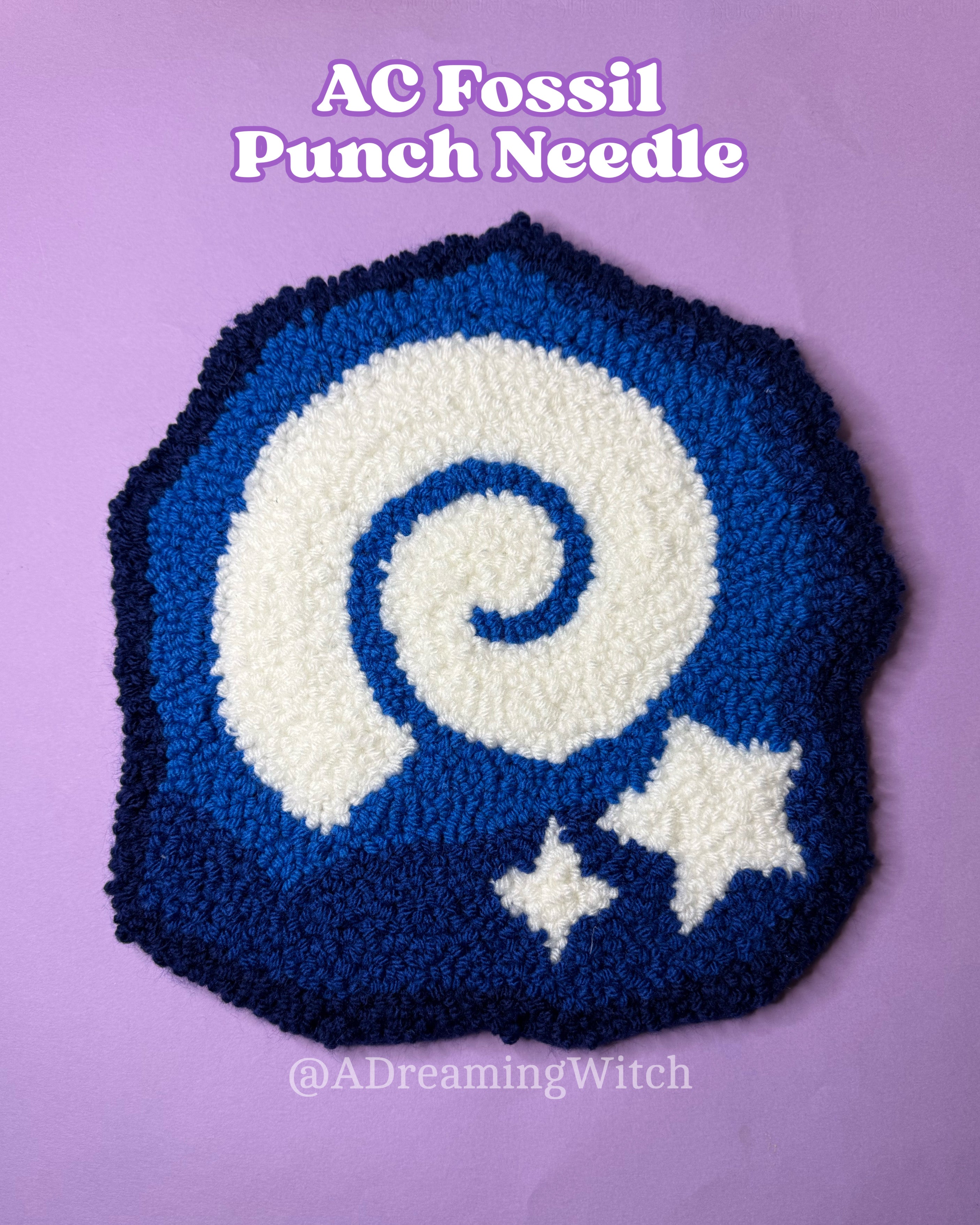 AC Spiral Fossil Punch Needle Rug – A Dreaming Witch