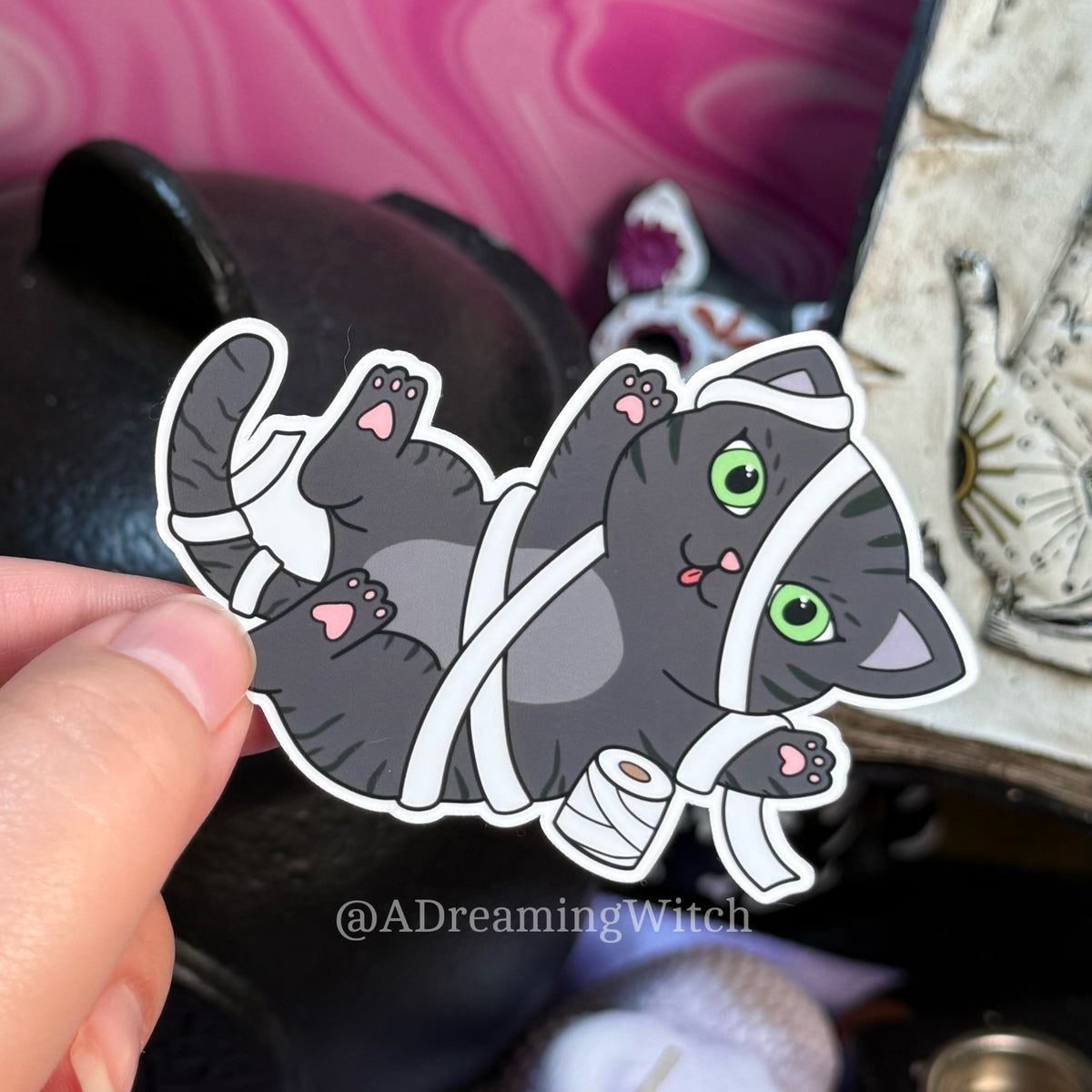 Halloween TP Kitty | Glossy Waterproof Sticker