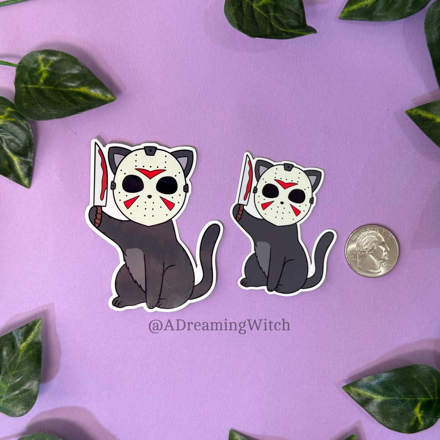 Spooky Killer Kitty | Glossy Waterproof Sticker