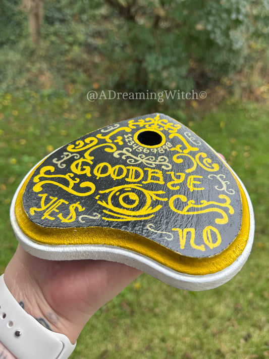 Ouija Planchette Wood Piece Painting