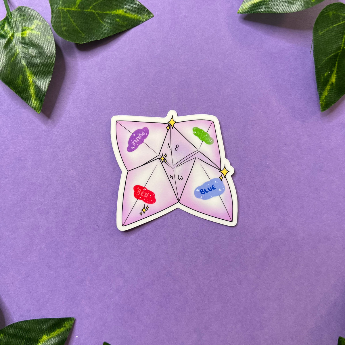 cute paper fortune teller origami waterproof sticker
