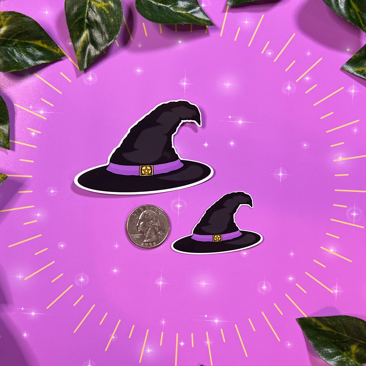 Cute Witch Hat | Waterproof Glossy Sticker | Witchy, Magic, Wicca, Occult