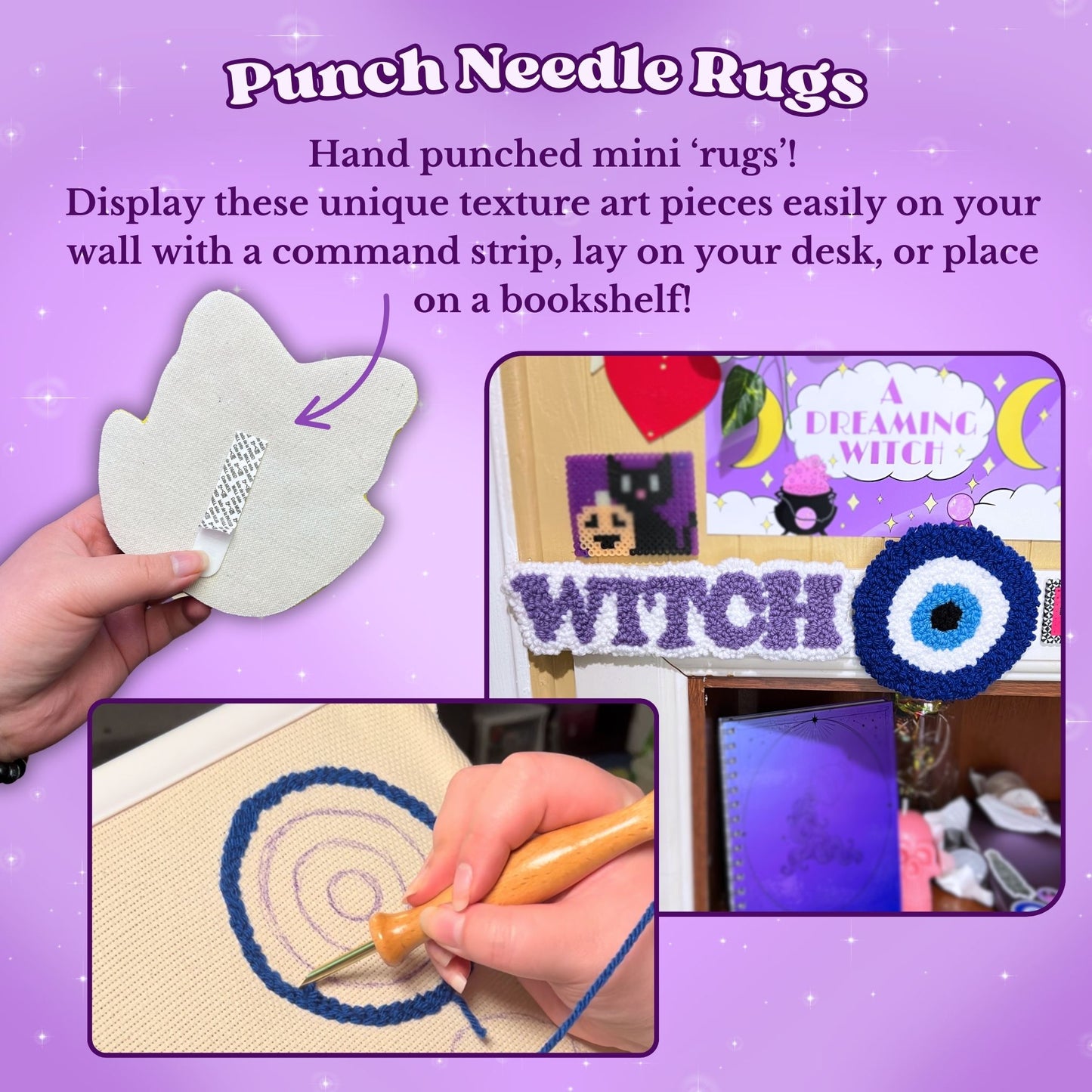Moth Punch Needle Rug