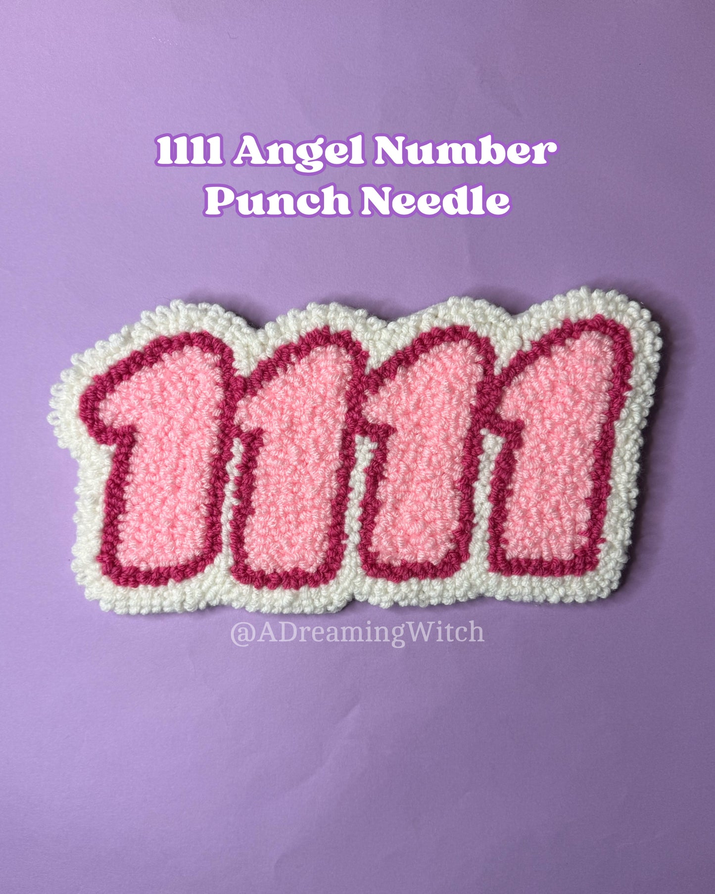 1111 Angel Number Punch Needle Rug