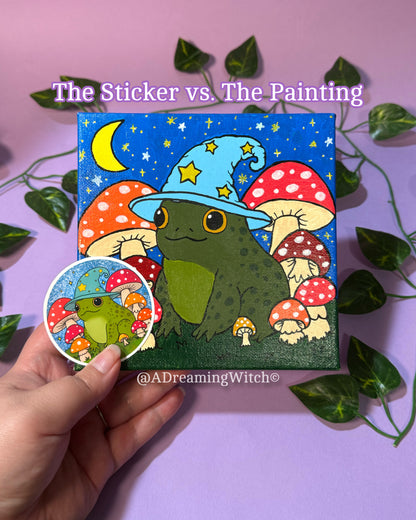 Wizard Toad 6x6 Canvas Painting