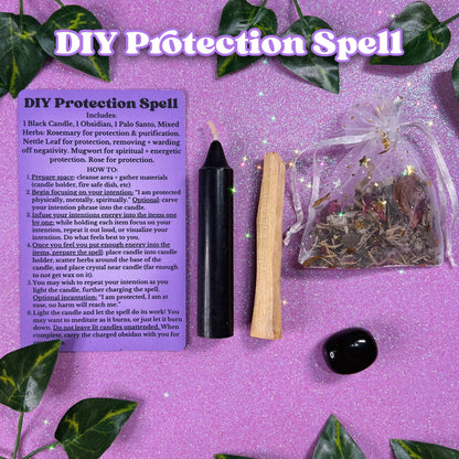 DIY Protection Spell Kit | Candle + Herbal Magic