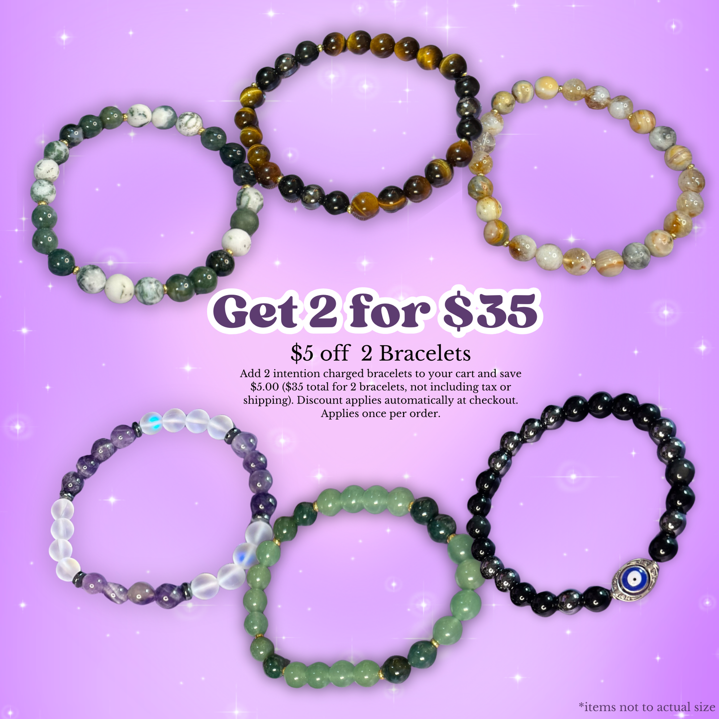 Prosperity Bracelet | Intention + Reiki Infused | Green Aventurine + Moss Agate