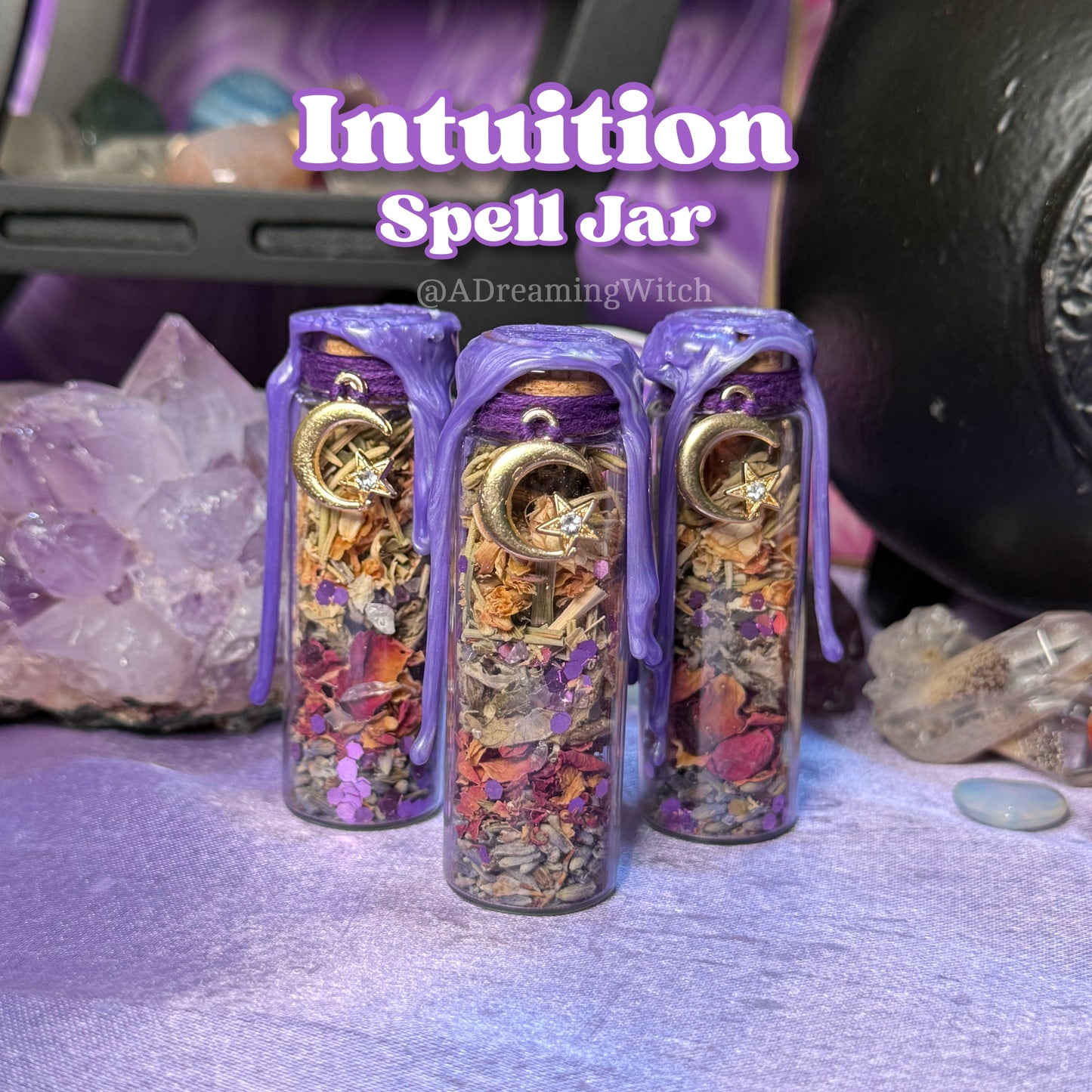 Intuition Spell Jar | Third eye, meditation, psychic abilities