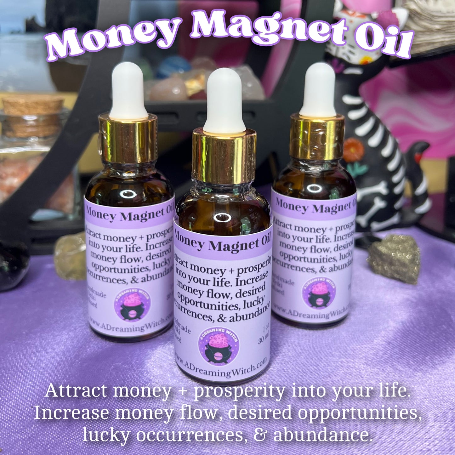 Money Magnet Oil | Herbal infusion, intention oil, ritual oil