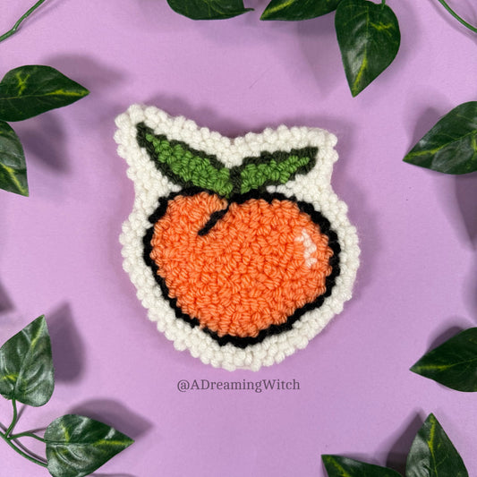 Peachy Peach Punch Needle Rug