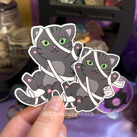 Halloween TP Kitty | Glossy Waterproof Sticker