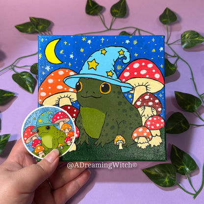 Wizard Toad 6x6 Canvas Painting