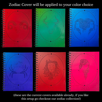 Custom Zodiac Sign Notebook | 6.5” x 8.5” 70 Line Pages | Choose your colors!