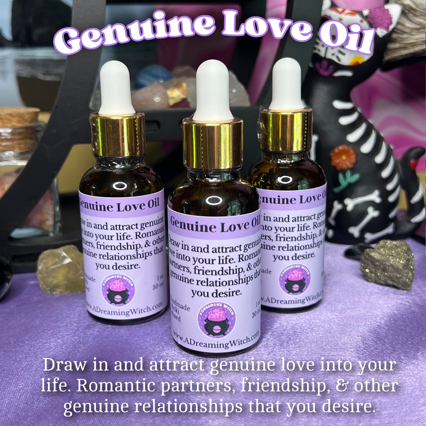 Genuine Love Oil | Herbal infusion, intention oil, ritual oil