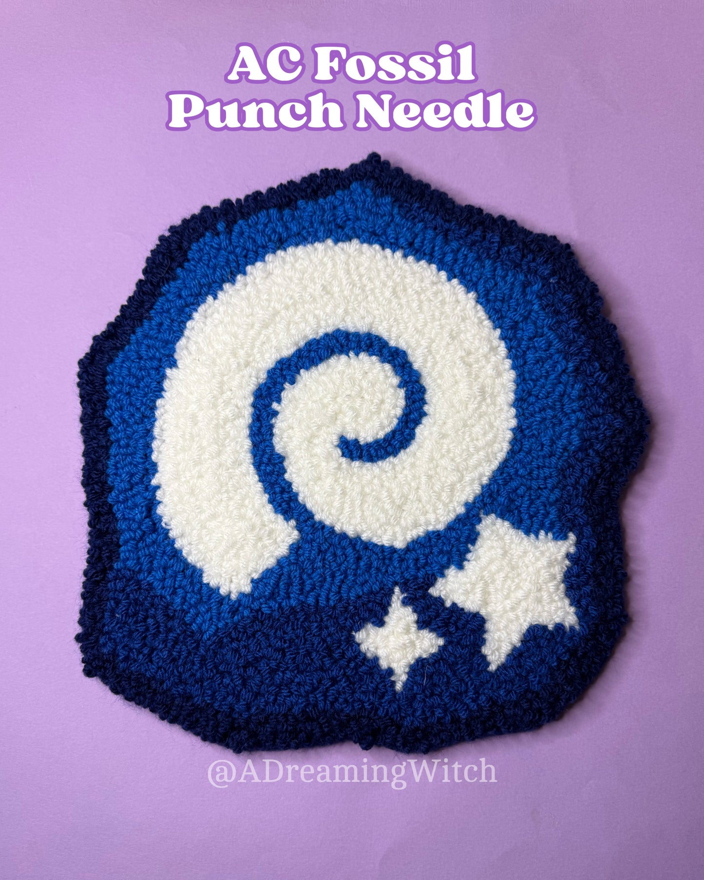 AC Spiral Fossil Punch Needle Rug