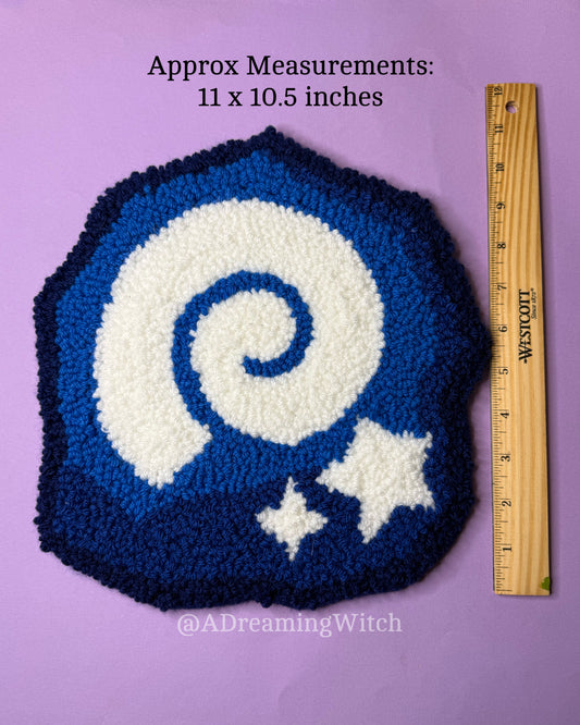 AC Spiral Fossil Punch Needle Rug