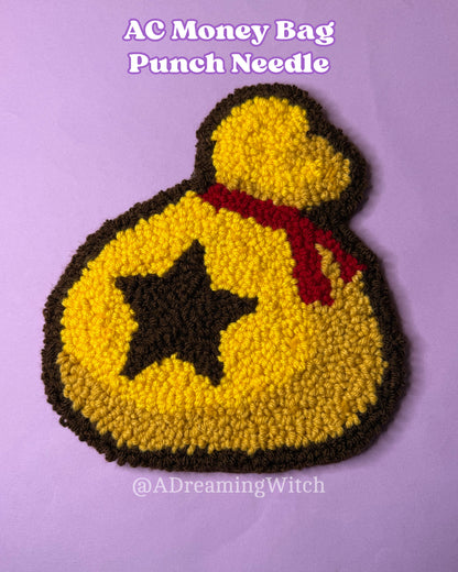 AC Money Bag 🔔 Punch Needle Rug