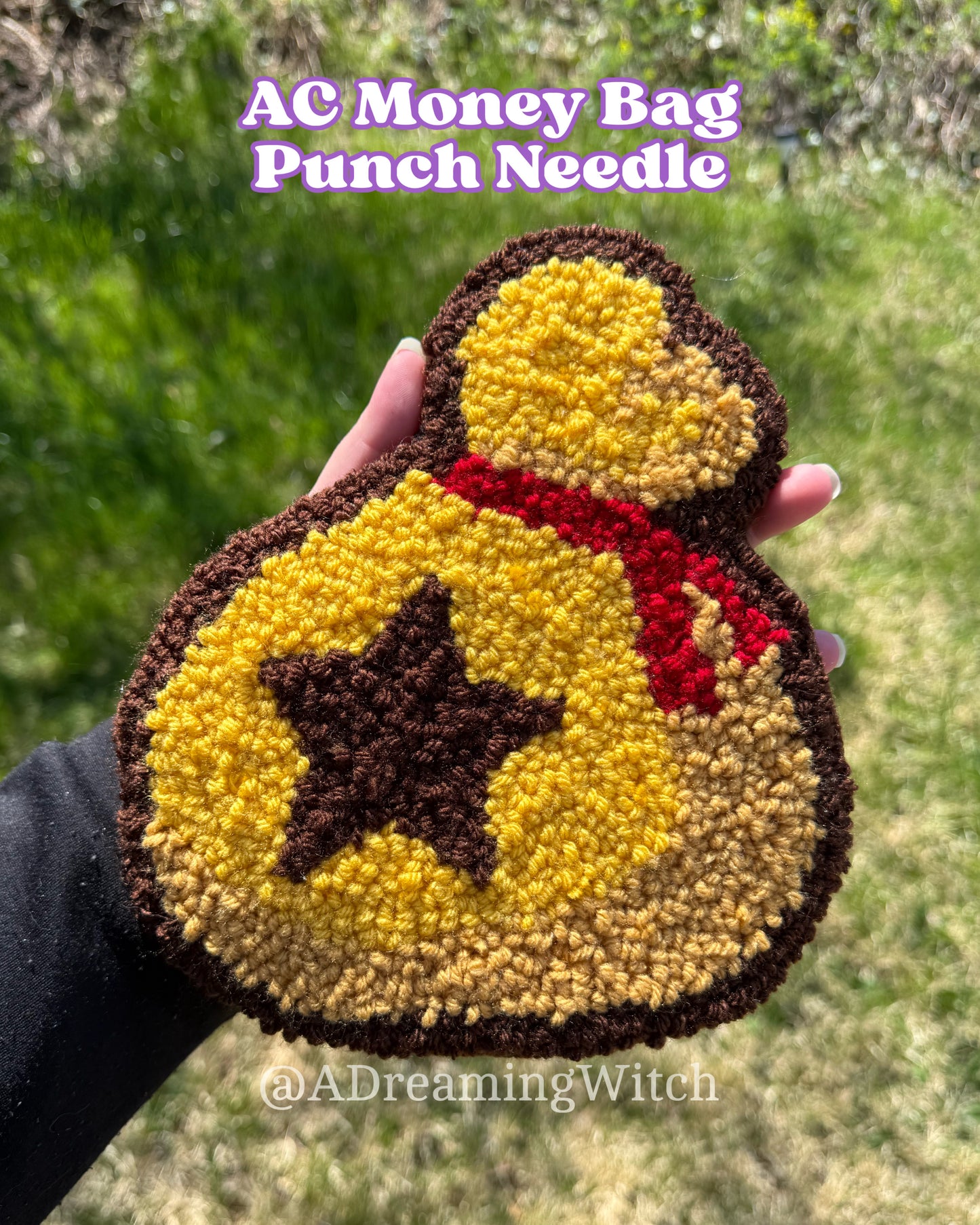 AC Money Bag 🔔 Punch Needle Rug