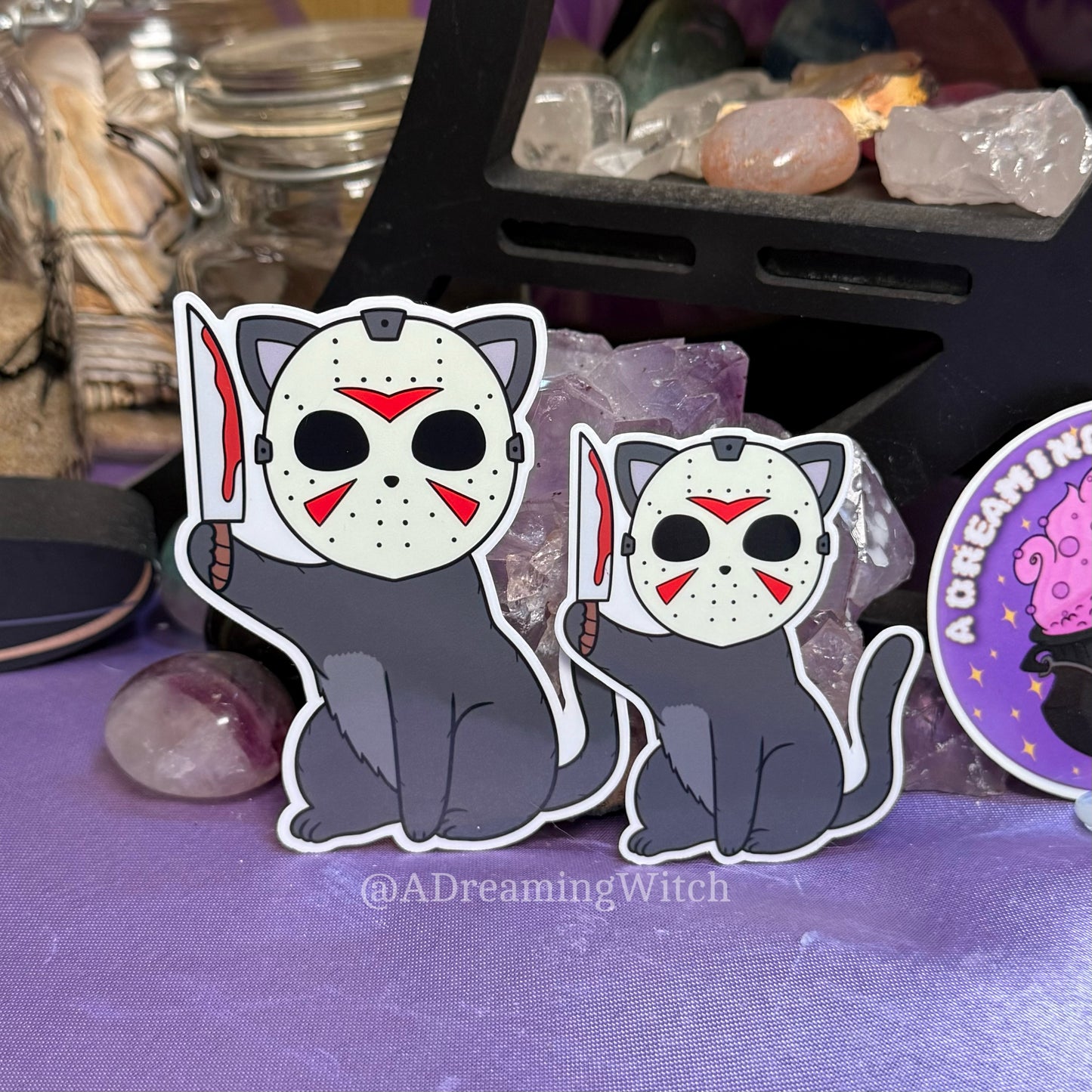 Spooky Killer Kitty | Glossy Waterproof Sticker