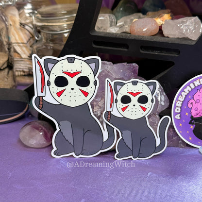 Spooky Killer Kitty | Glossy Waterproof Sticker