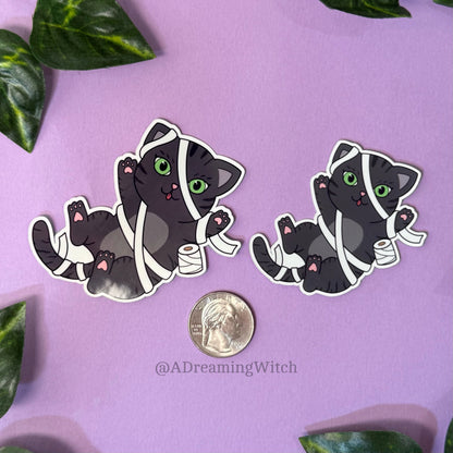 Halloween TP Kitty | Glossy Waterproof Sticker