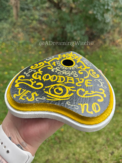 Ouija Planchette Wood Piece Painting
