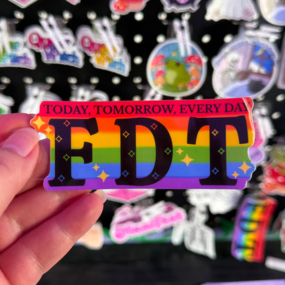 FDT Rainbow (F*ck Donald Trump) | Glossy Waterproof Sticker / Bumper Sticker