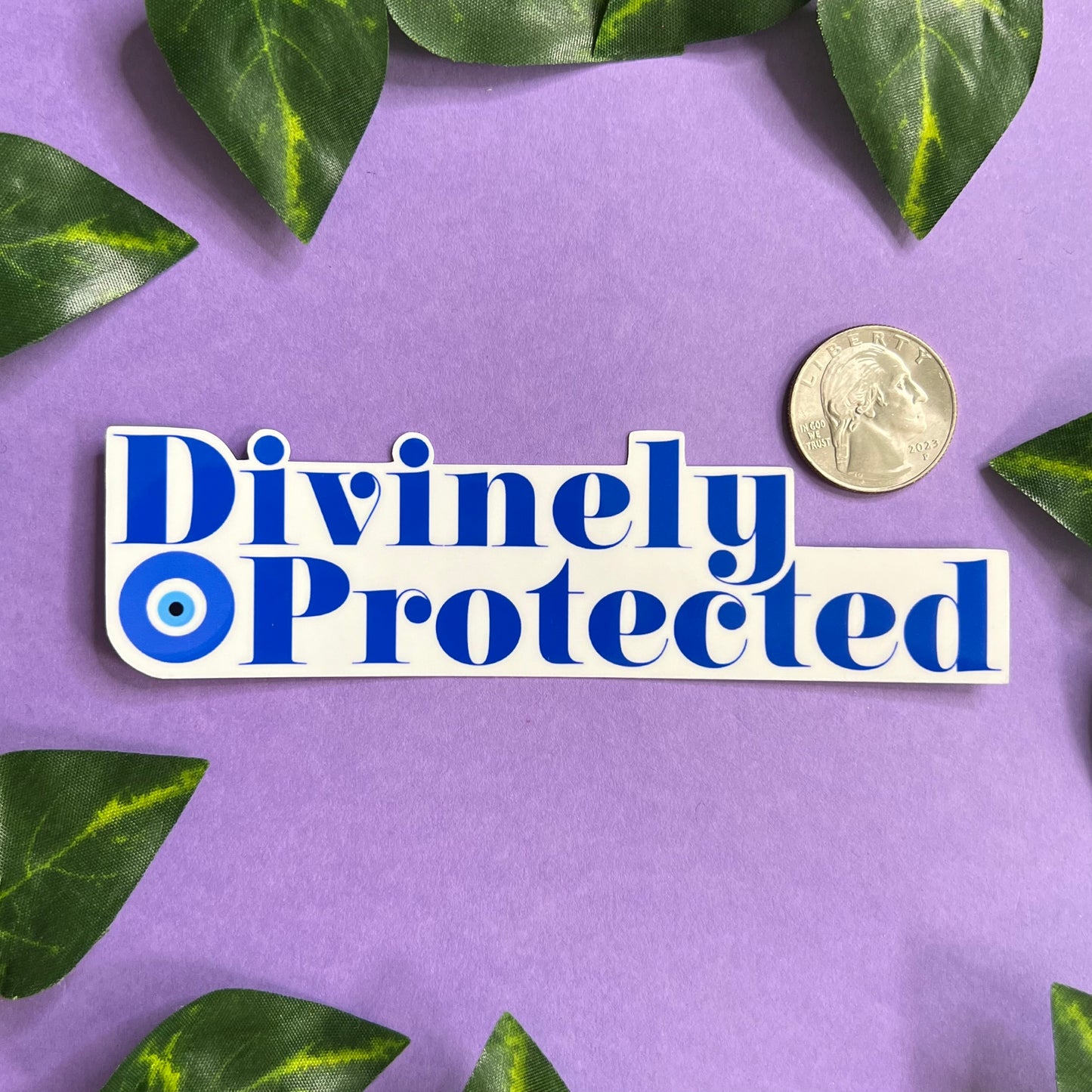 Divinely Protected Evil Eye | Glossy Waterproof Sticker | Spiritual, divine, protection