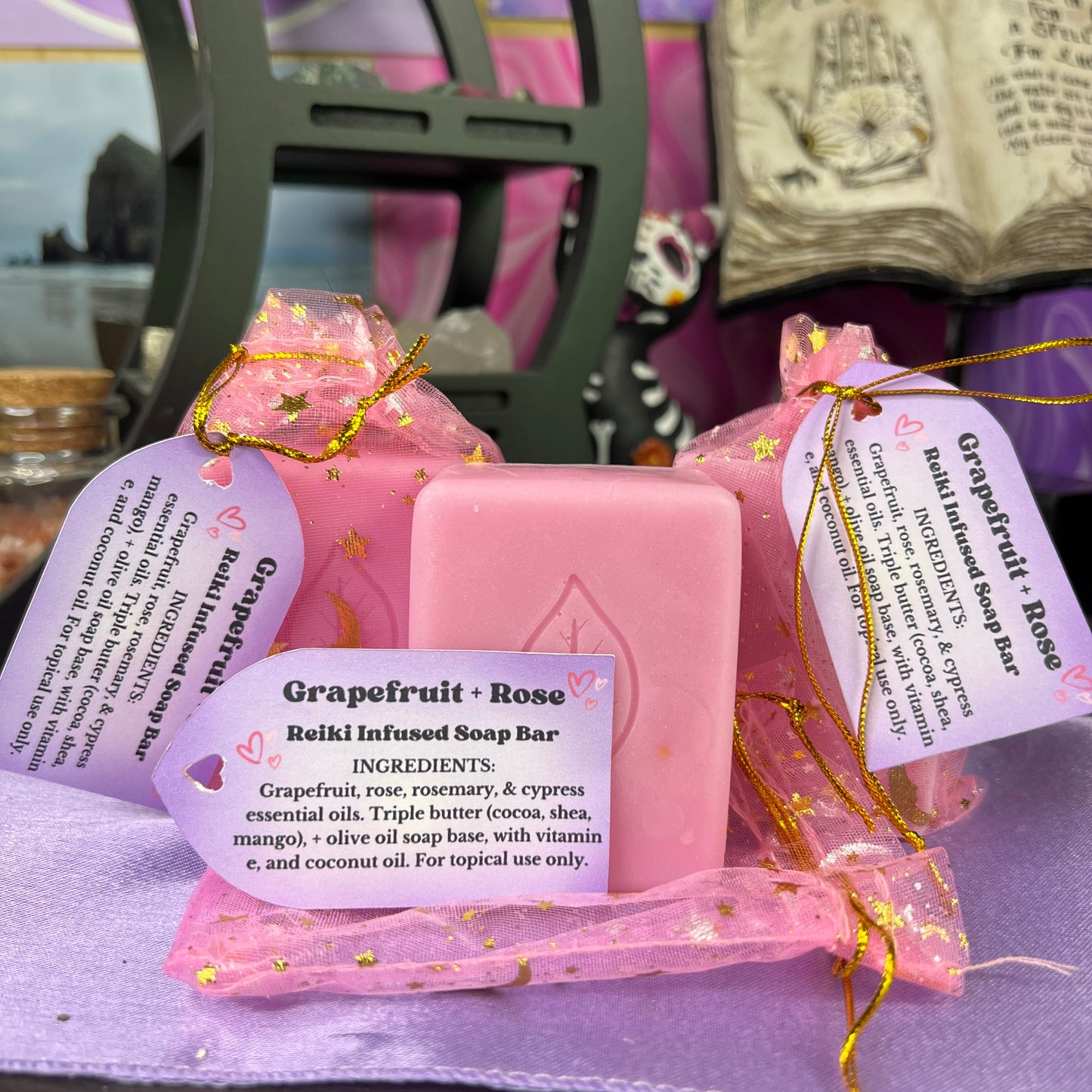 Grapefruit + Rose Soap Bar | Reiki Infused