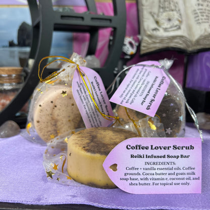 Coffee Scrub Soap Bar | Reiki Infused