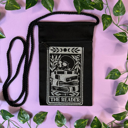 The Reader | Twisted Rope Bag | White Glitter Vinyl