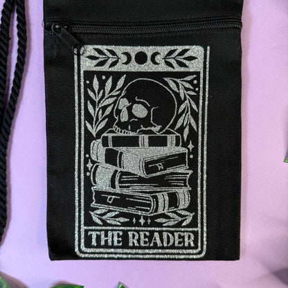 The Reader | Twisted Rope Bag | White Glitter Vinyl