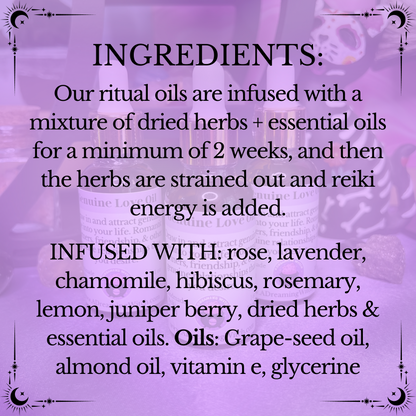 Genuine Love Oil | Herbal infusion, intention oil, ritual oil