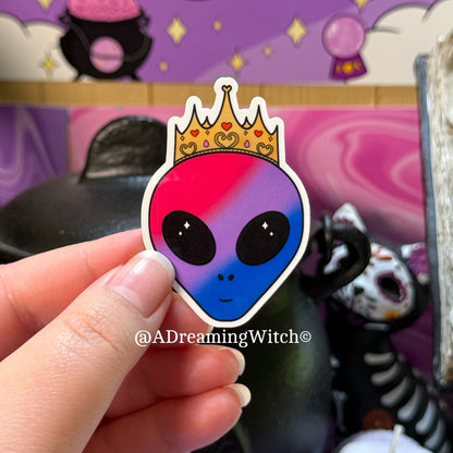 'Gaylien' Alien Pride | Glossy Waterproof Sticker | Queer, bi, trans, nonbinary, pan, lesbian
