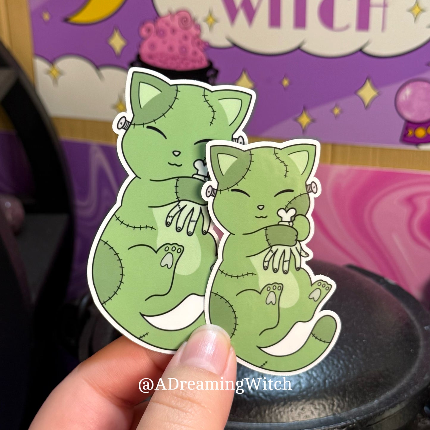 Franken-Kitty | Glossy Waterproof Sticker