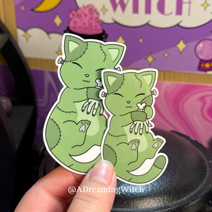 Franken-Kitty | Glossy Waterproof Sticker