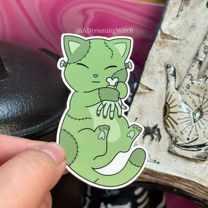 Franken-Kitty | Glossy Waterproof Sticker