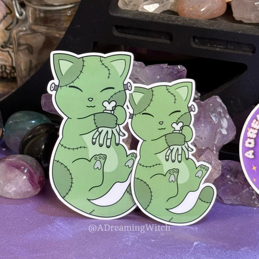 Franken-Kitty | Glossy Waterproof Sticker