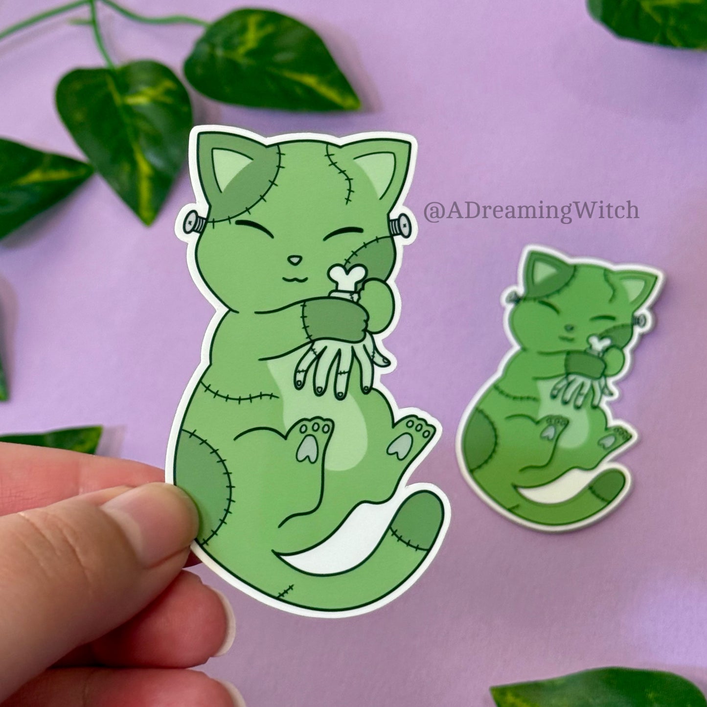 Franken-Kitty | Glossy Waterproof Sticker