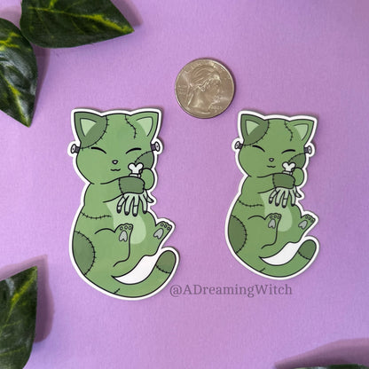 Franken-Kitty | Glossy Waterproof Sticker