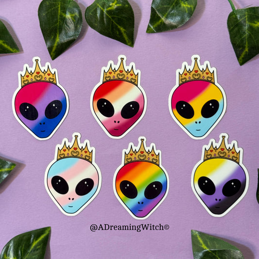 'Gaylien' Alien Pride | Glossy Waterproof Sticker | Queer, bi, trans, nonbinary, pan, lesbian