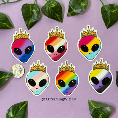 'Gaylien' Alien Pride | Glossy Waterproof Sticker | Queer, bi, trans, nonbinary, pan, lesbian