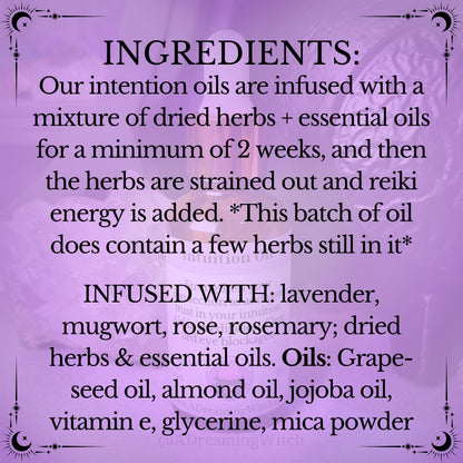 Intuition Oil | Herbal infusion, intention oil, ritual oil | Third Eye, Mediation Oil