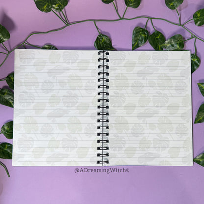 Keep Growing | Wire Bound Notebook | 8.5" x 6.5" | Lined Leaf Print Pages