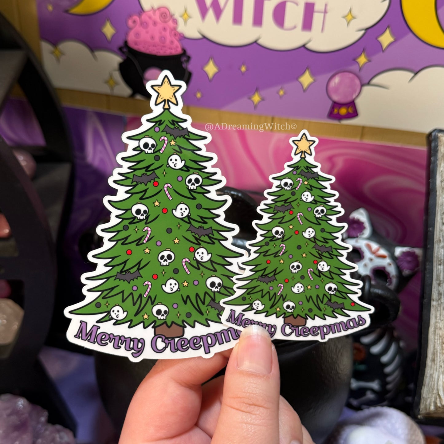 Merry Creepmas Tree | Glossy Waterproof Sticker