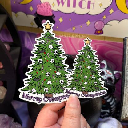 Merry Creepmas Tree | Glossy Waterproof Sticker