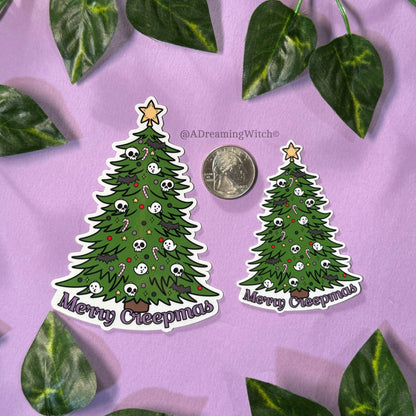 Merry Creepmas Tree | Glossy Waterproof Sticker
